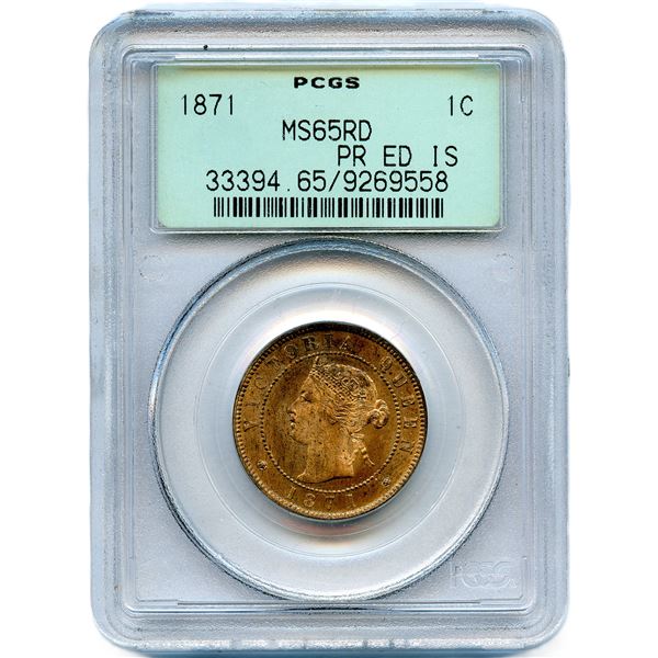 1871 Prince Edward Island One Cent.