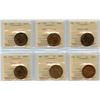 Image 1 : 1899, 1902, 1903, 1904, 1908, 1911 - ICCS Graded Large Cents