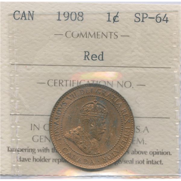 1908 One Cent - Specimen