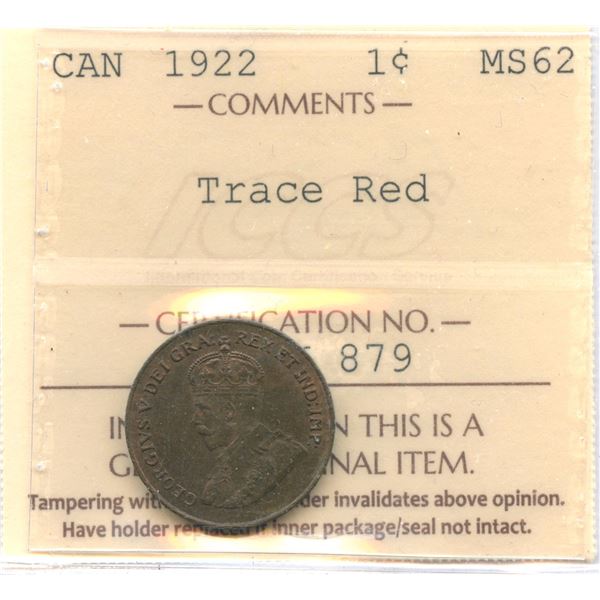 1922 One Cent