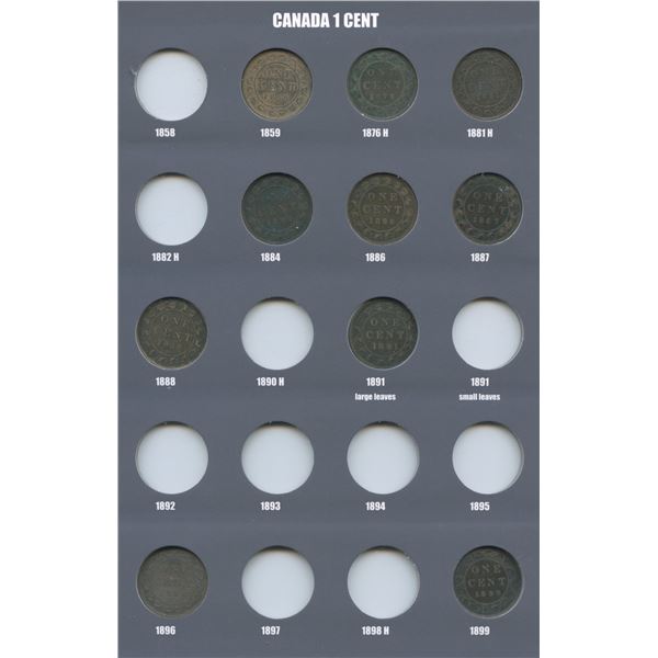 Canada Large & Small One Cent Collections