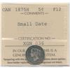 Image 1 : 1875H Five Cents - Key Date