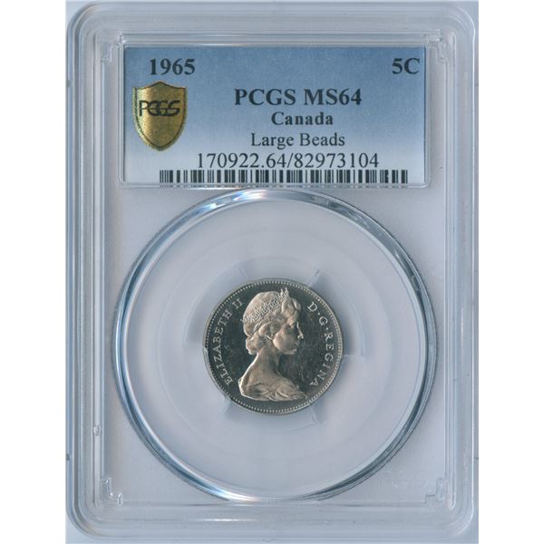 1965 Five Cents - Large Beads, Attached Jewel