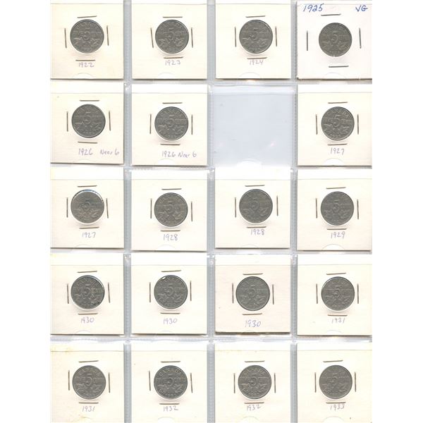 Canada Five Cents Collection