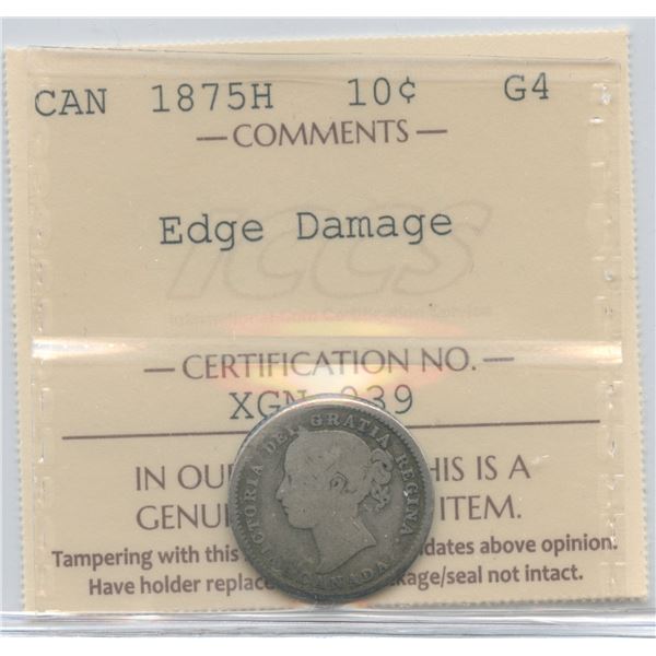 1875H Ten Cents - Key Date