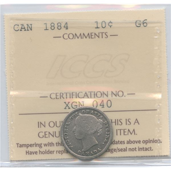 1884 Ten Cents - Key Date