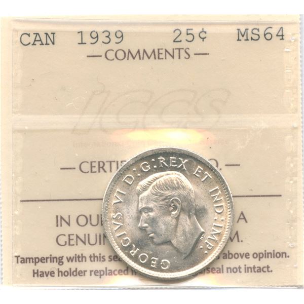 1939 Twenty-Five Cents