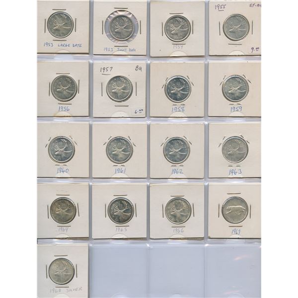1953 - 2017 Twenty-Five Cents Collection