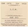 Image 3 : 1870 Fifty Cents - LCW