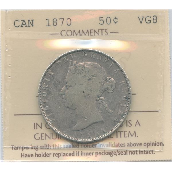 1870 Fifty Cents - No L.C.W.