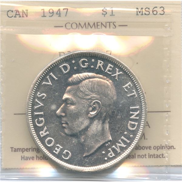 1947 Silver Dollar - Blunt 7