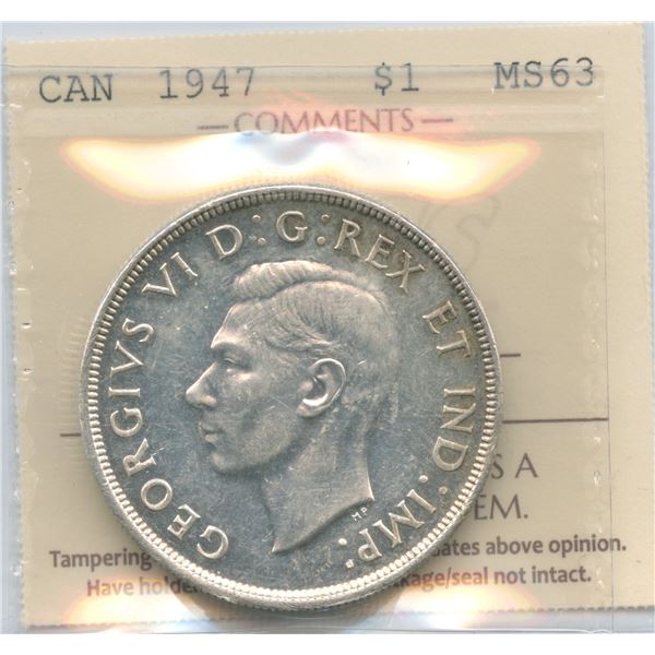 1947 Silver Dollar - Blunt 7