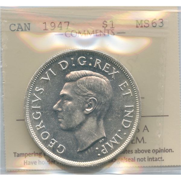 1947 Silver Dollar - Blunt 7