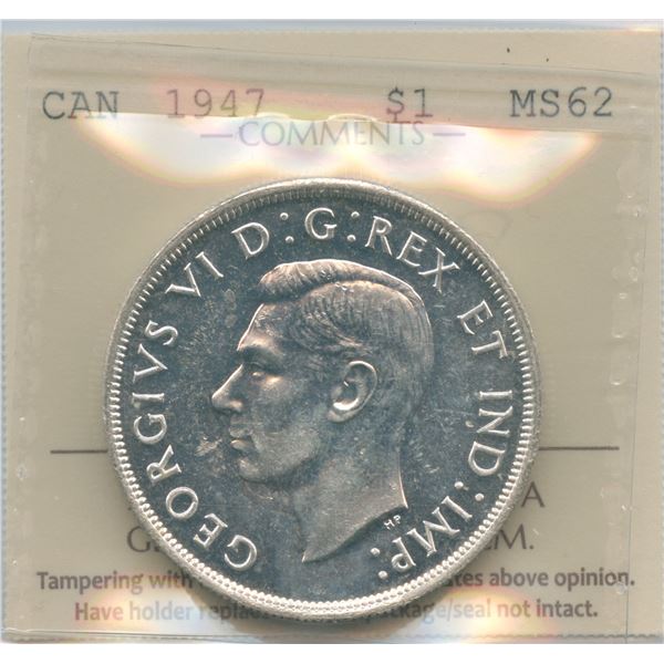 1947 Silver Dollar - Maple Leaf