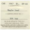 Image 3 : 1947 Silver Dollar - Maple Leaf