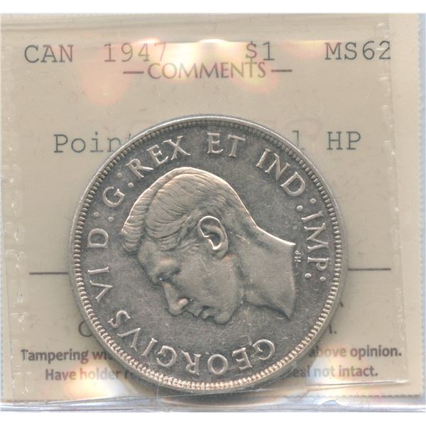 1947 Silver Dollar - Pointed 7