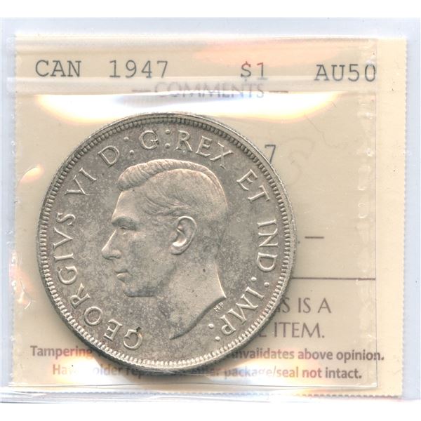 1947 Silver Dollar - Pointed 7