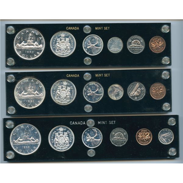 Canada PL Set Silver Lot - 1960-61-62