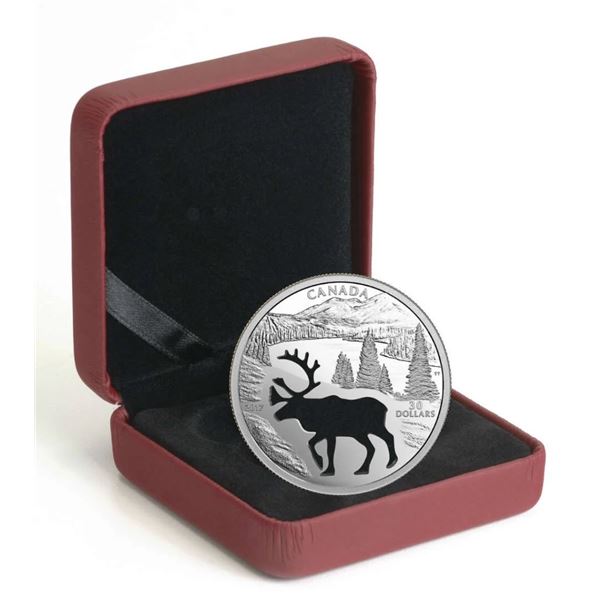 2017 $30 Canada Endangered Animal Cutout - Woodland Caribou (NO Tax)