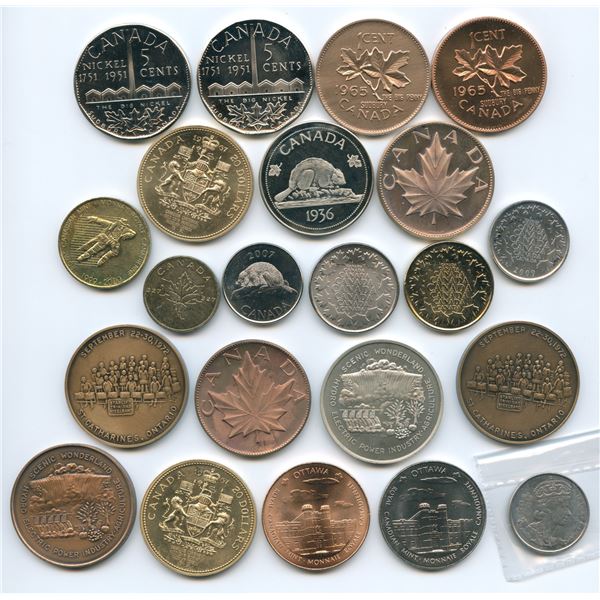 Canadian token/medallion lot
