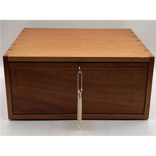 Wooden Coin Cabinet.