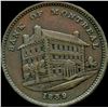Image 1 : Br. 524. Bank of Montreal 1839 Side View Half Penny Token.