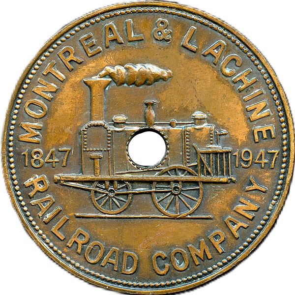 1947 Montreal & Lachine Railroad Company Restrike.