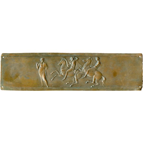 Lot of Eight Mid 19th Century Copper Electrotype Plaques Depicting The Parthenon Frieze By John Henn