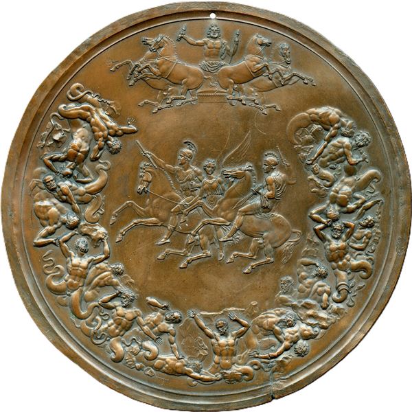 The Reverse Of The 1815 Battle of Waterloo Copper Electrotype Medal ND.
