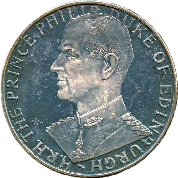 British Historical Medal. Royal Visit To North America 1966 Silver.