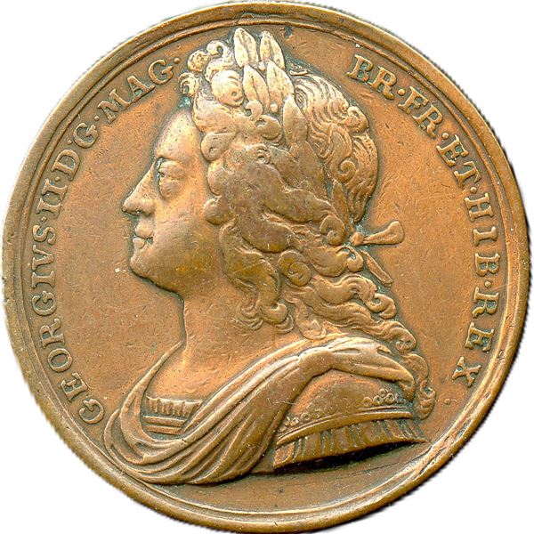 British Historical Medal. George II Coronation Medal. Bronze.