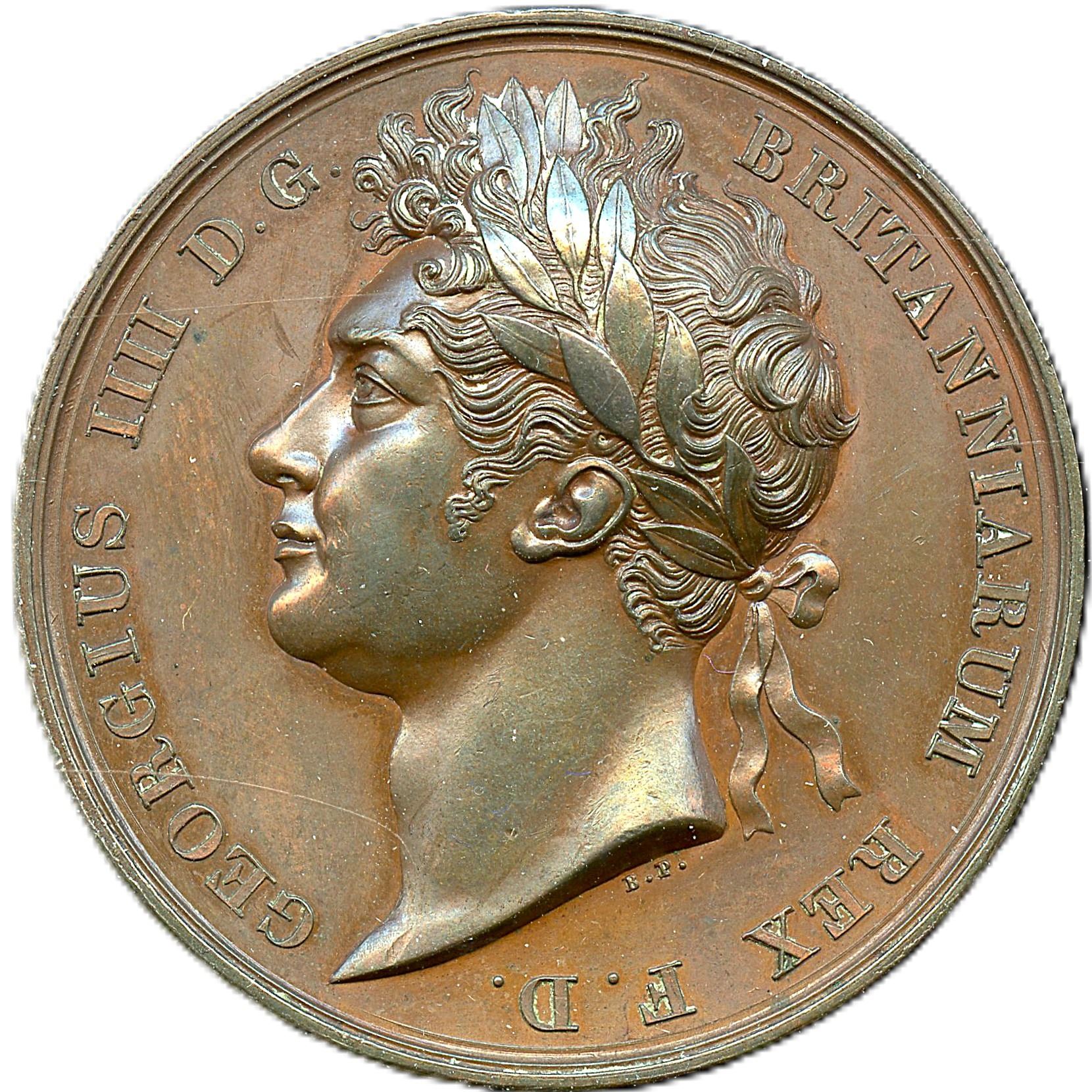 British Historical Medal George IV Coronation Medal Bronze British Historical Medal George IV Coronation Medal Bronze