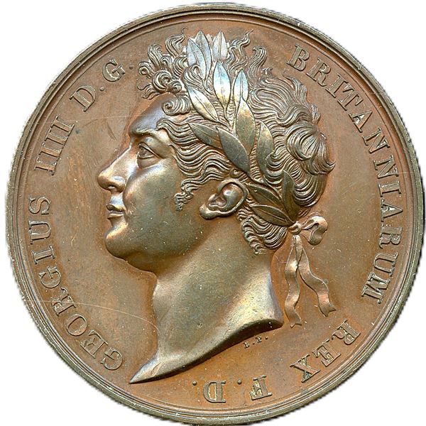 British Historical Medal. George IV Coronation Medal. Bronze.