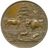 Image 1 : Lot of Six Bronze Agricultural British Historical Medals with livestock designs.