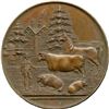 Image 5 : Lot of Six Bronze Agricultural British Historical Medals with livestock designs.