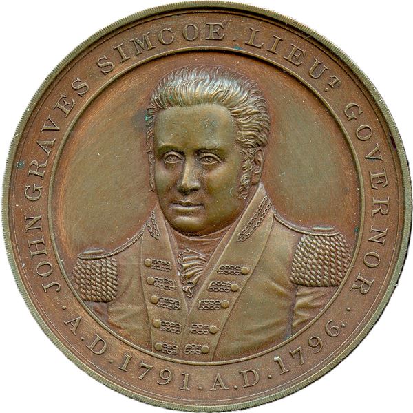 Lr. 1635i John Graves Simcoe. 1892. Copper.