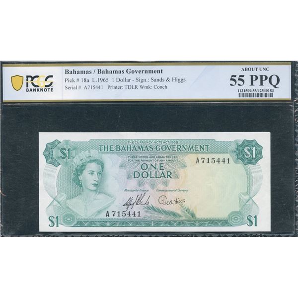 Bahamas Government $1, 1965