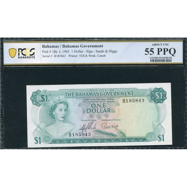 Bahamas Government $1, 1965