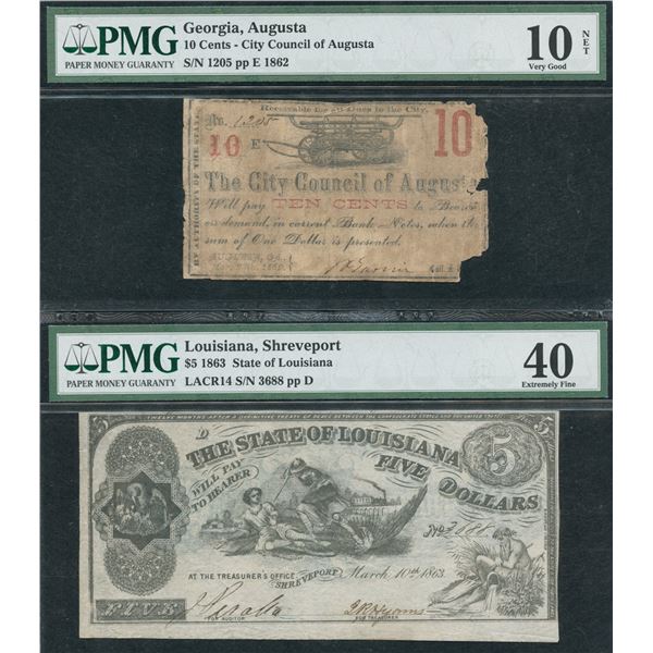 US Confederate Currency - Lot of 2