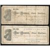 Image 1 : Clifton, New Brunswick, Read, Stevenson & Co. $1, 1876 - Lot of 2