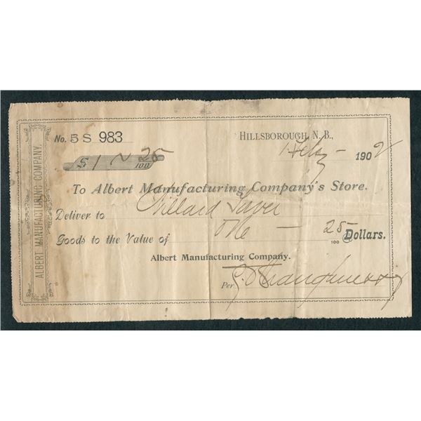 Albert Manufacturing Company Store, New Brunswick