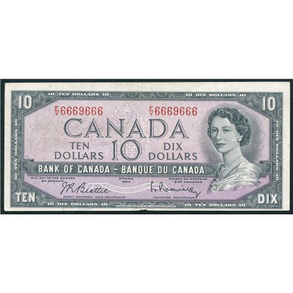Bank of Canada $10, 1954 - 2 Digit Radar, Rotator