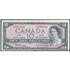 Image 1 : Bank of Canada $10, 1954 - 2 Digit Radar, Rotator