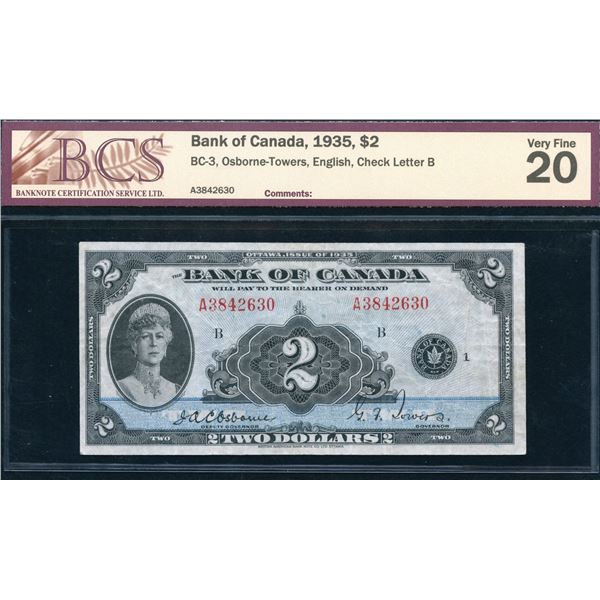 Bank of Canada $2, 1935