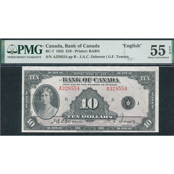 Bank of Canada $10, 1935