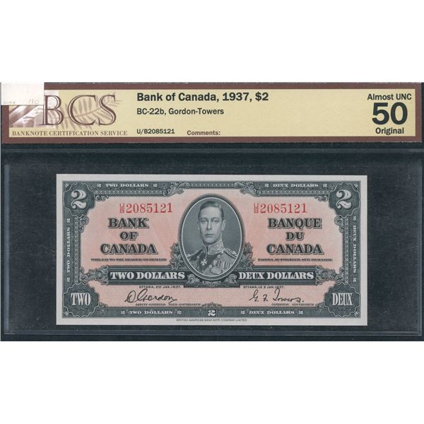 Bank of Canada $2, 1937