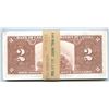 Image 2 : Bank of Canada $2, 1937 - Original wrapped bundle of 100 Notes
