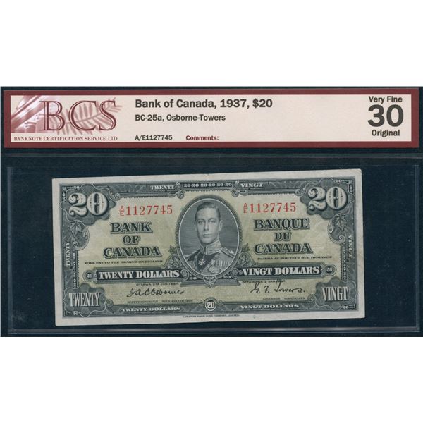 Bank of Canada $20, 1937 - Osborne