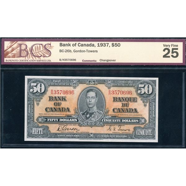 Bank of Canada $50, 1937