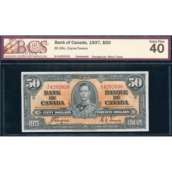 Bank of Canada $50, 1937